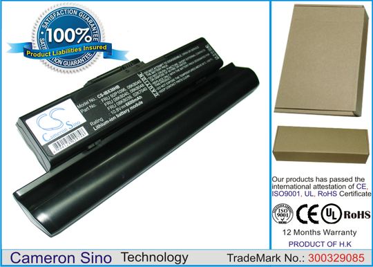 IBM ThinkPad X30 ThinkPad X31 ThinkPad X32 ThinkPad X30-2672 ThinkPad X30-2673 akku 6600 mAh