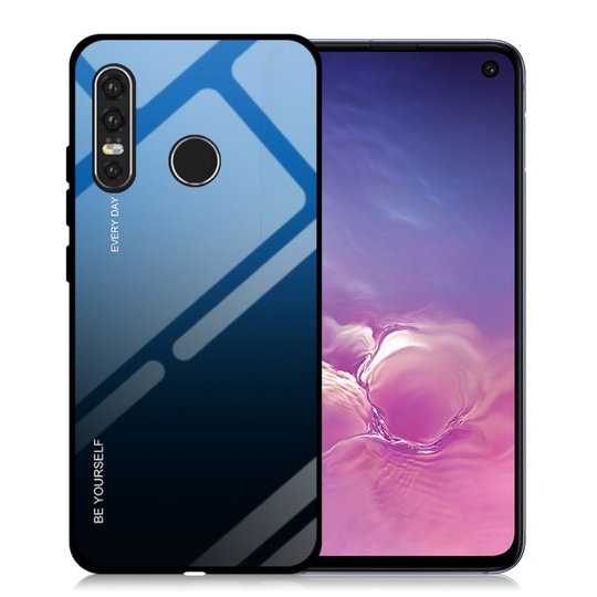 Huawei P30 Lite gradient suojakotelo - Sininen / Musta