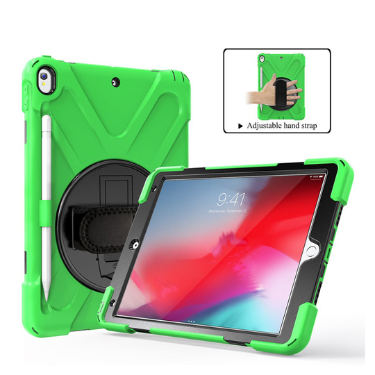 iPad Air (2019) X-Shape swivel suojakotelo - Vihreä