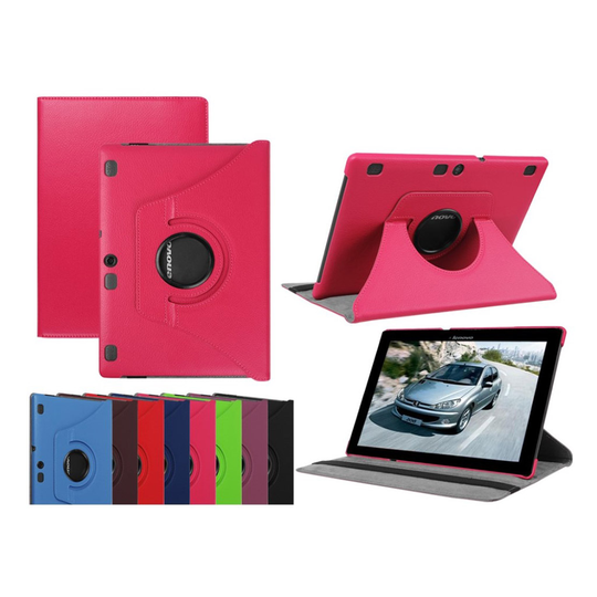 Lenovo Tab 3 Plus 10 litsitekstuurinen nahkakotelo - Rose