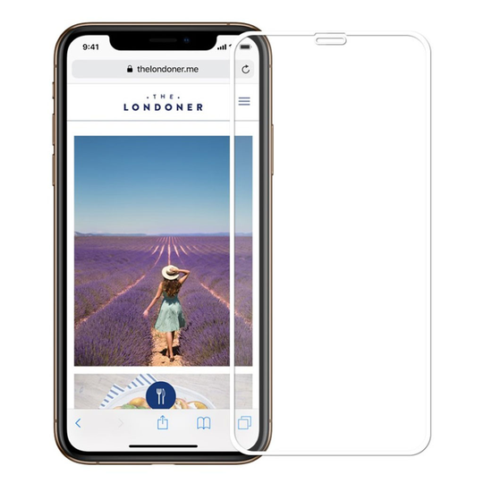 iPhone XS MOFI 9H Arc Edge karkaistu lasinen näyttö suojakalvo - Valkoinen