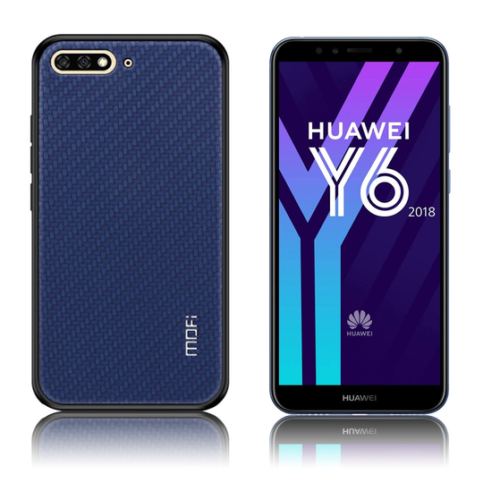 MOFI Huawei Y6 2018 woven hybridi suojakotelo - Sininen