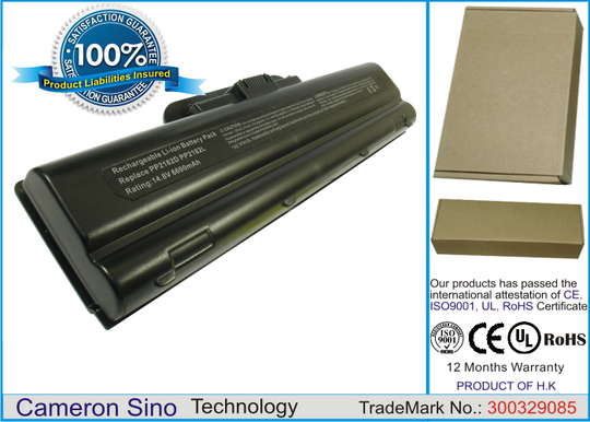 HP Media Center ZD7000 akku 6600 mAh