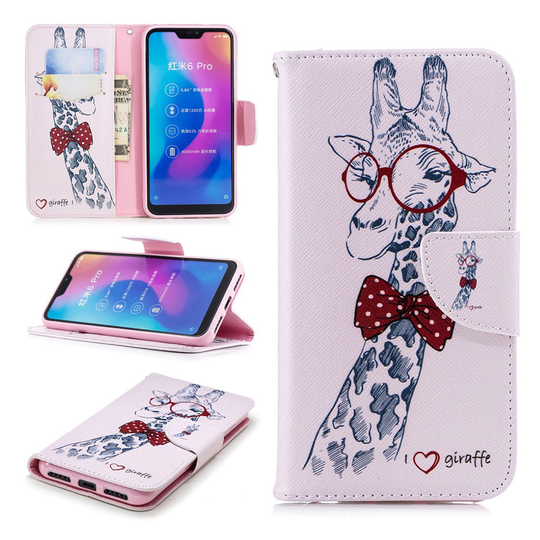 Wonderland Xiaomi Mi A2 Lite kotelot - Kirahvi Lasit Päässä