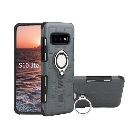Samsung Galaxy S10e geometria kuvioinen combo suojakotelo - Harmaa