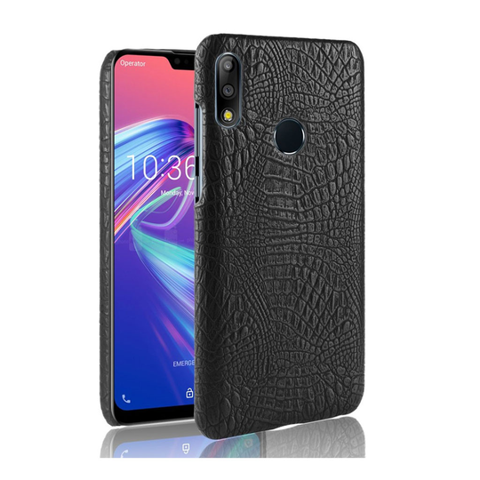 Asus ZenFone Max Pro (M2) krokotiili pintainen nahkainen suojakotelo - Musta