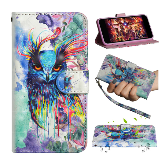 Huawei Y6 2019 patterned leather case - Bird