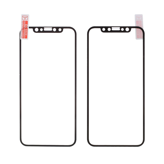 iPhone X temperoitu suojalasisuoja koko näytölle - Musta
