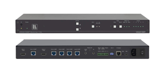 KRAMER VM-214DT/220V 2X1:4 HDMI / HDBASET SWITCHER & DISTRIBUTION AMPLIFIER.