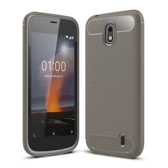 Nokia 1 harjattu suojakuori - Harmaa
