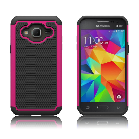 Samsung Galaxy J3 / J3 (2016) Jalkapallo Kuvioinen Kuori - Kuuma Pinkki