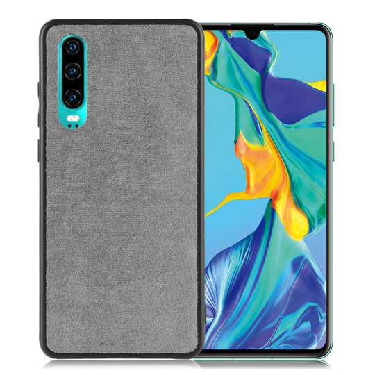 Huawei P30 retro velvet combo case - Grey