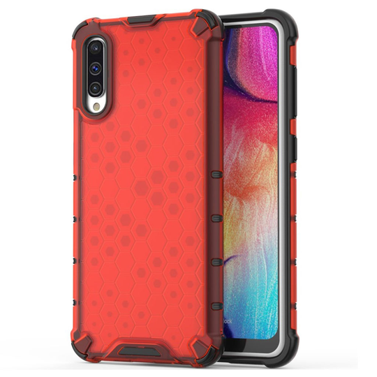 Bofink Honeycomb Samsung Galaxy A50 kuoret - Punainen