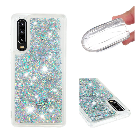 Huawei P30 Dynaaminen juoksuhiekka suojakotelo - Hopea