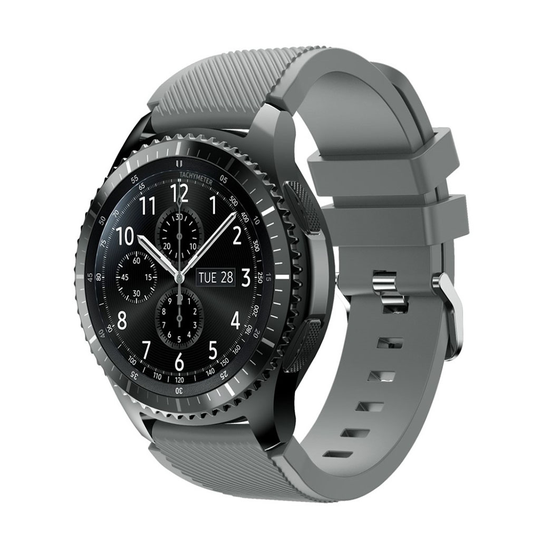 Samsung Gear S3 Trendikäs Joustava Silikoni Kellon Ranneke - Harmaa