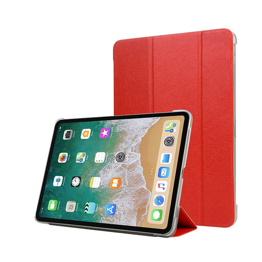 iPad Pro 11 inch (2018) kolmio taivutettava synteetti nahkainen suojakotelo - Punainen