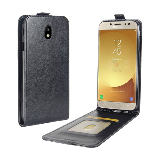 Samsung Galaxy J5 (2017) elegantti nahkakotelo - Musta