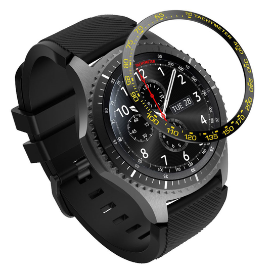 Samsung Gear S3 Frontier metal watch frame - Black / Yellow