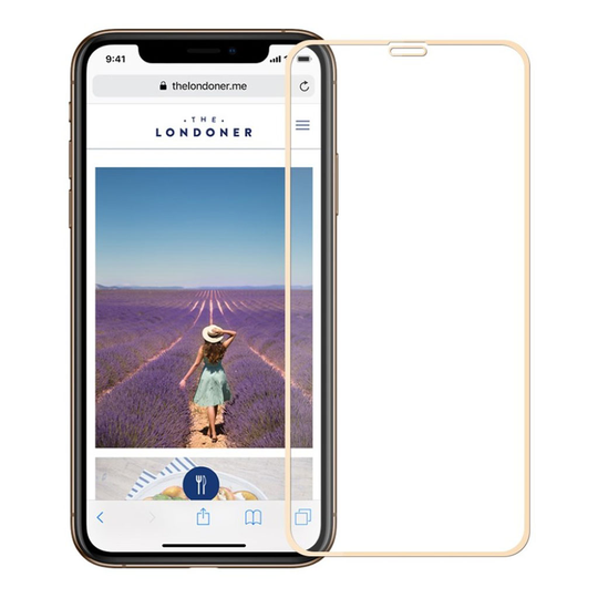 iPhone XS MOFI 9H Arc Edge karkaistu lasinen näyttö suojakalvo - Kulta