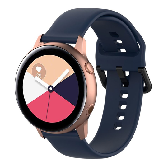 Samsung Galaxy Watch Active durable silicone watch band - Dark Blue