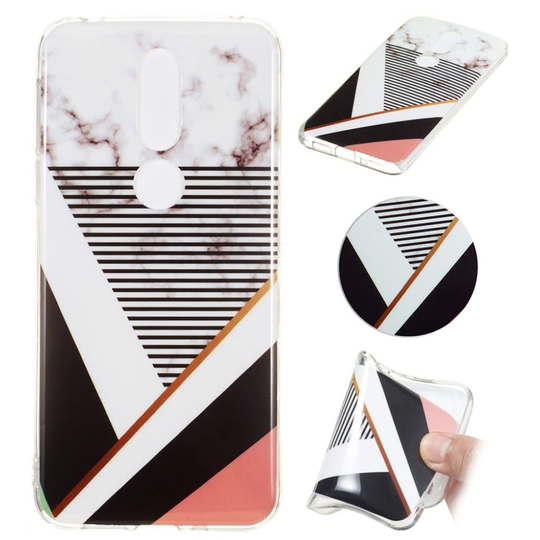 Marble Nokia 7.1 kuoret - Marmoriraidallinen kuvio