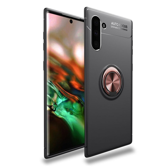 Ringo Samsung Galaxy Note 10 kuoret - Musta / Ruusukulta