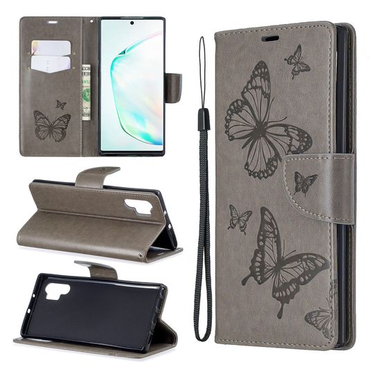Butterfly Samsung Galaxy Note 10 Pro koetlot - Harmaa