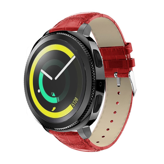 Samsung Gear Sport krokotiili tekstuurinen ranneke - Punainen