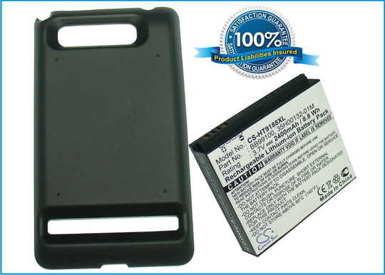 HTC T9188 Tianxi HuaShan Tianxi T9188 Extended With Back Cover yhteensopiva akku - 2400 mAh