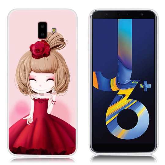 Samsung Galaxy J6 Plus (2018) kuviollinen joustava takasuoja kuori silikooni muovista - Kaunis Tyttö