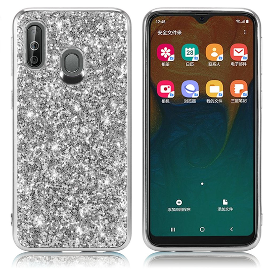 Glitter Samsung Galaxy A40 kuoret - Hopea