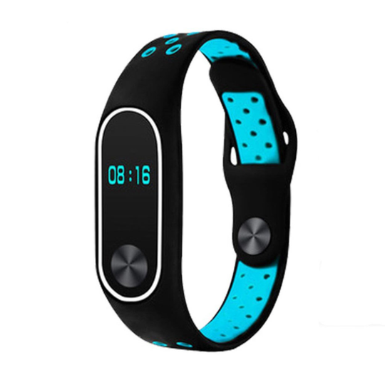 Xiaomi Mi Band 2 Kaksi Sävyinen Sporttinen Silikooni kellon Vaihto Ranneke - Sininen