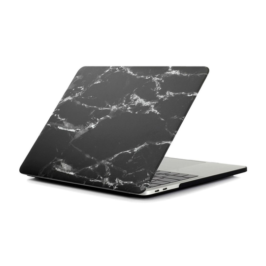 MacBook Pro 13 Touchbar Kuvallinen Kova Muovi Suoja Kuori - Marmori/ Musta