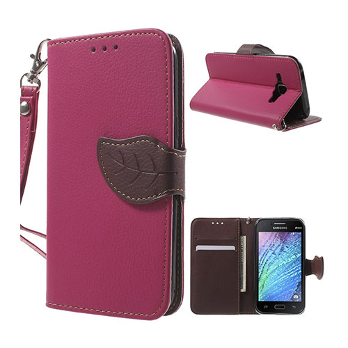 Theorin Samsung Galaxy J1 Nahkakotelo - Kuuma Pinkki