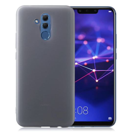 Huawei Mate 20 Lite matta pintainen silikooni muovinen pehmeä takasuoja kuori - Valkoinen