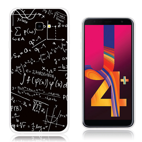 Samsung Galaxy J4 Plus (2018) kuviollinen taivutettava silikoon takasuoja kuori - Matemaatiset Kuviot