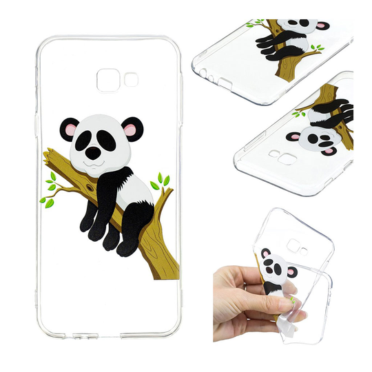 Samsung Galaxy J4 Plus (2018) silikooni muovinen pehmeä kuviollinen takasuoja kuori - Nukkuva Panda