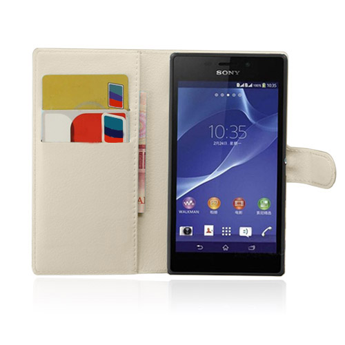 Jensen Sony Xperia M2 Aqua Nahkakotelo - Valkoinen