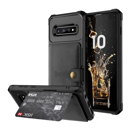 Samsung Galaxy S10 wallet case - Black