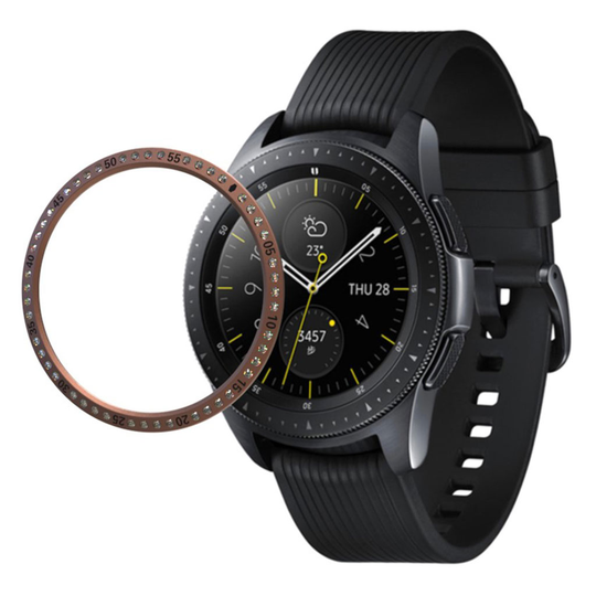 Samsung Galaxy Watch (46mm) crystal décor aluminum alloy bezel - Rose Gold