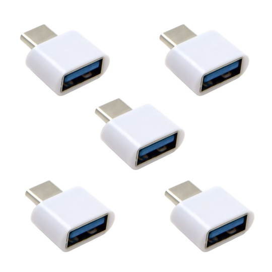 Universaali 5kpl/ Setti CY UC-086 Tyypi-C USB 2.0 480Mbps OTG Adapteri Liitin - Valkoinen
