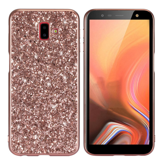 Glitter Samsung Galaxy J6 Plus (2018) kuoret - Ruusukulta