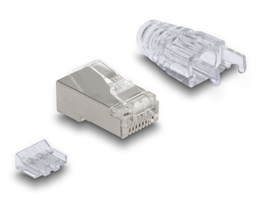RJ45 Modular Plug W Curved Latch Cat.6 And Bend Protection B