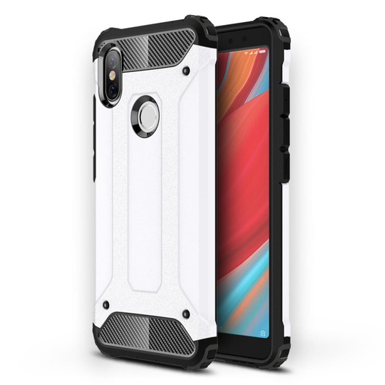 Xiaomi Redmi S2 Karu Pintainen Hybriidi Muovinen Takasuoja Kuori - Valkoinen