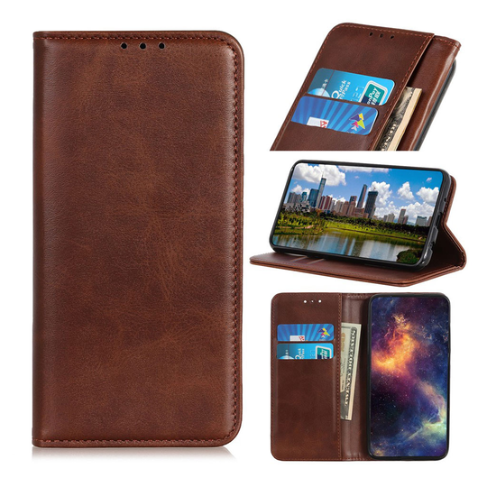 Samsung Galaxy A40 split leather case - Coffee