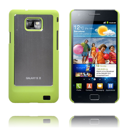 Galaxy S2 Alumiininen (Vihreä Reunus) Samsung Galaxy S2 Suojakuori