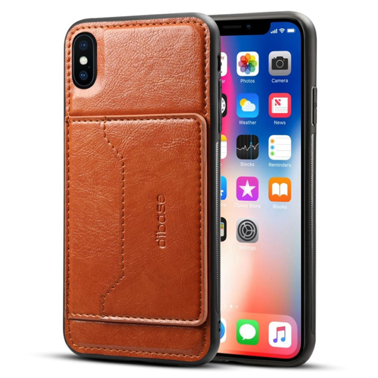 iPhone 9 Plus Villihevos Rakenne Synteetti Nahka Pinnoitettu Kova Muovi Takasuoja Kuori - Ruskea