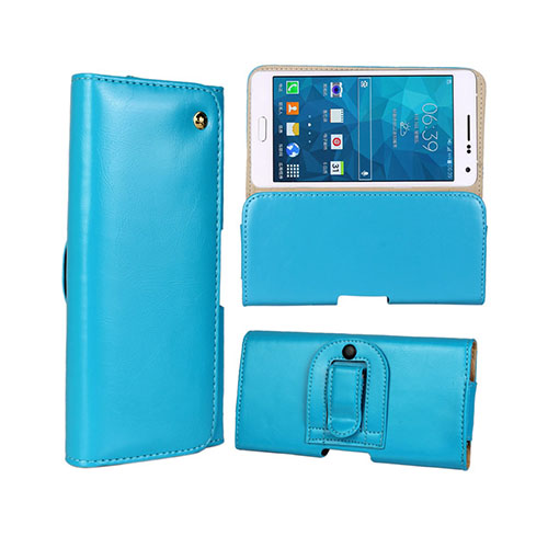 Gaarder Pouch Samsung Galaxy A3 Vyökotelo Aitoa Nahkaa - Vaaleansininen