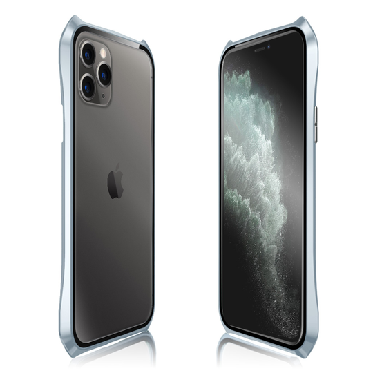 Luphie Bat iPhone 11 Pro Max Alu-Bumper + Glass - Silver