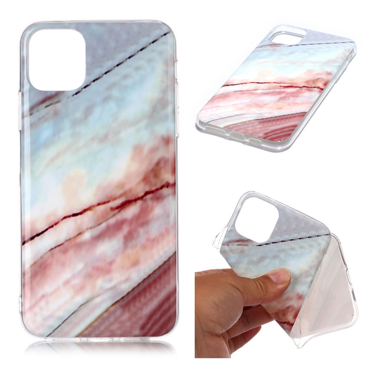 Marble iPhone 11 Pro Max kuoret - Sininen / ruusu marmori